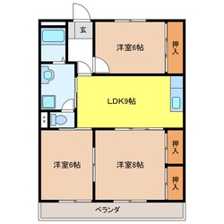 パークハイツ愛成　ＷＥＳＴの物件間取画像